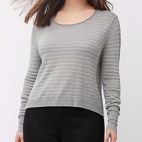 Lane Bryant Metallic Striped Cropped Sweater 18-20 - Picture 5 of 5